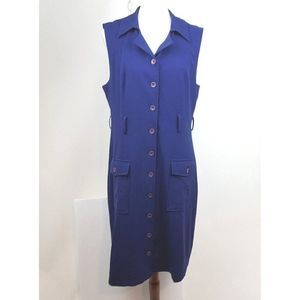 Elegant Blue Sleeveless Dress